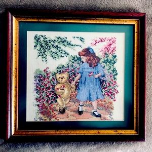 Handmade Crocheted Painting with Frame